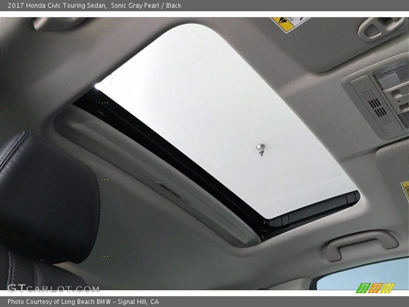 Sonic Gray Pearl / Black 2017 Honda Civic Touring Sedan