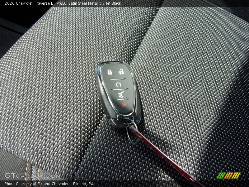 Satin Steel Metallic / Jet Black 2020 Chevrolet Traverse LT AWD