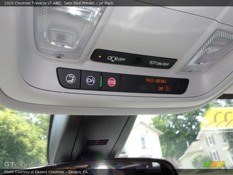 Satin Steel Metallic / Jet Black 2020 Chevrolet Traverse LT AWD