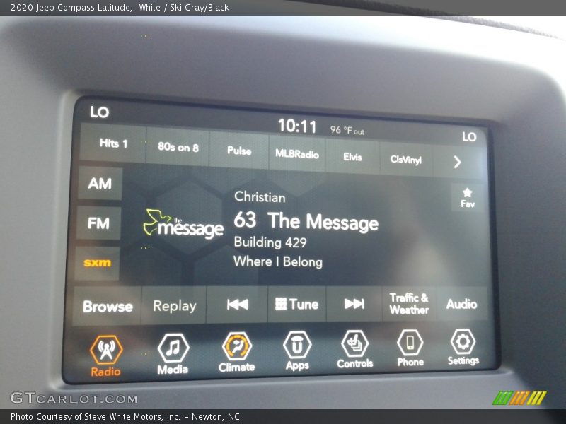 White / Ski Gray/Black 2020 Jeep Compass Latitude