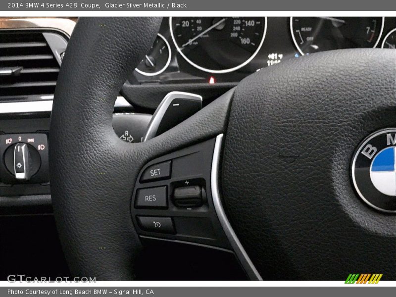 Glacier Silver Metallic / Black 2014 BMW 4 Series 428i Coupe
