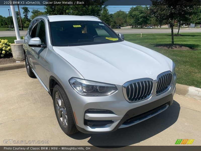 Glacier Silver Metallic / Black 2020 BMW X3 xDrive30i