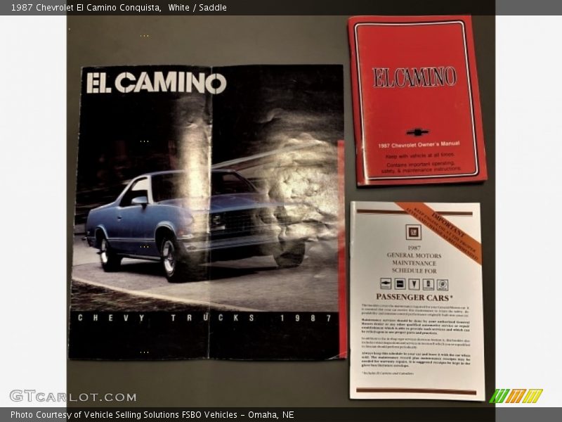 Books/Manuals of 1987 El Camino Conquista