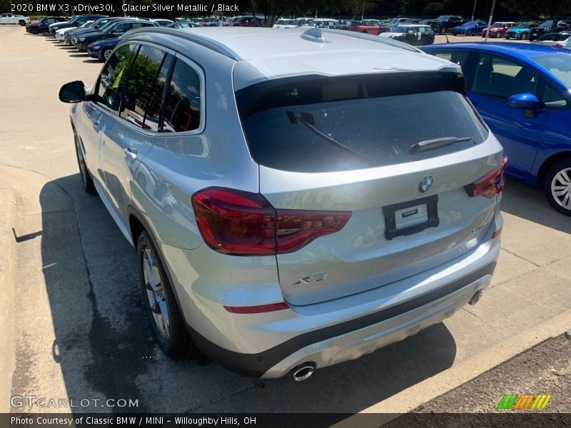 Glacier Silver Metallic / Black 2020 BMW X3 xDrive30i