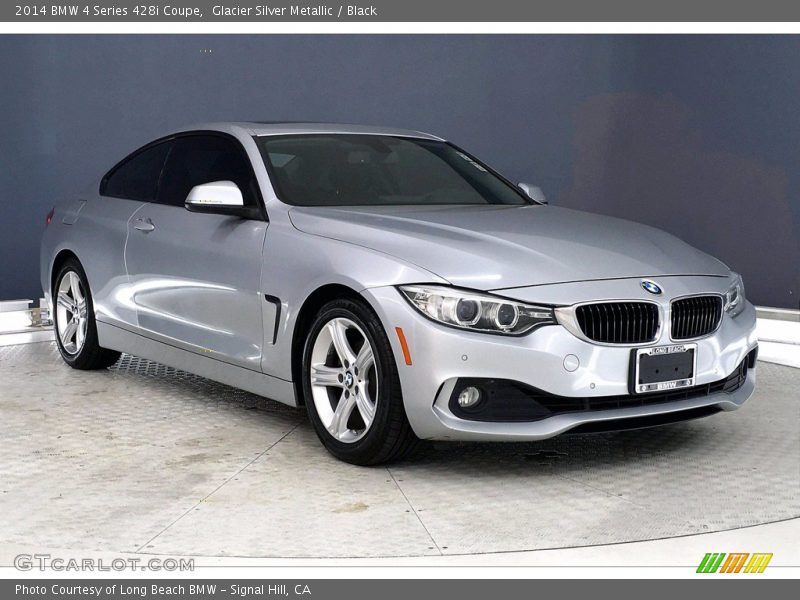 Glacier Silver Metallic / Black 2014 BMW 4 Series 428i Coupe