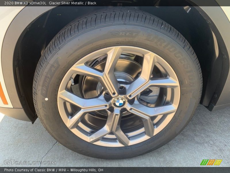 Glacier Silver Metallic / Black 2020 BMW X3 xDrive30i