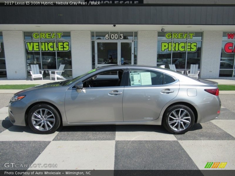 Nebula Gray Pearl / Black 2017 Lexus ES 300h Hybrid