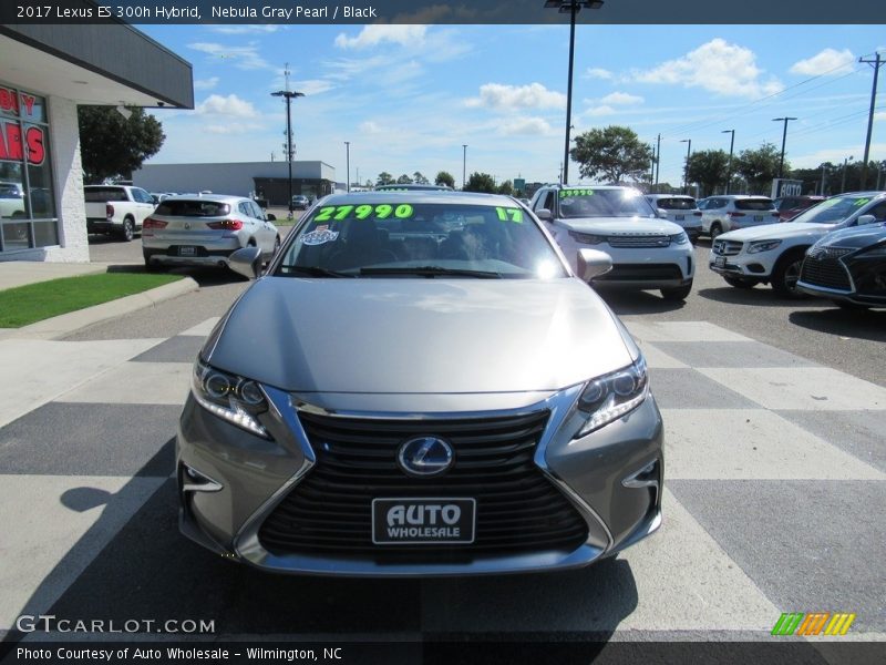 Nebula Gray Pearl / Black 2017 Lexus ES 300h Hybrid