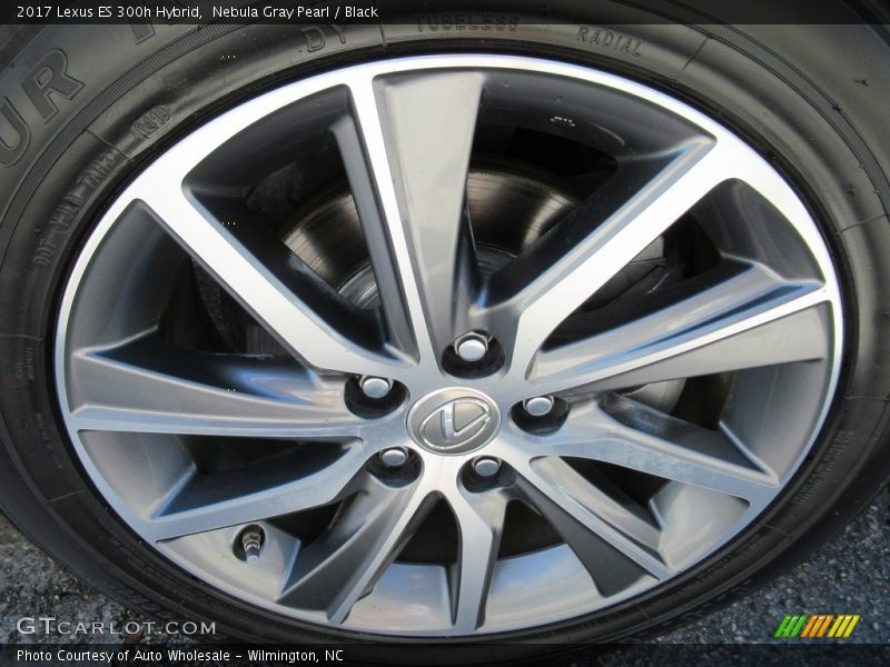 Nebula Gray Pearl / Black 2017 Lexus ES 300h Hybrid