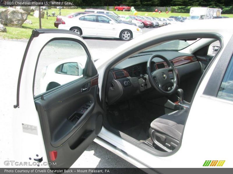 White / Gray 2008 Chevrolet Impala LS