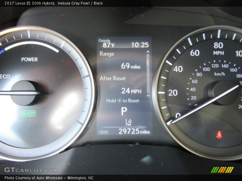 Nebula Gray Pearl / Black 2017 Lexus ES 300h Hybrid