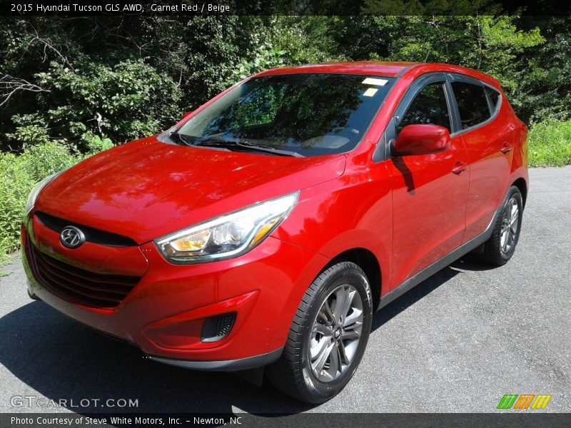 Garnet Red / Beige 2015 Hyundai Tucson GLS AWD