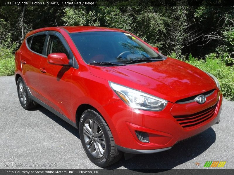 Garnet Red / Beige 2015 Hyundai Tucson GLS AWD