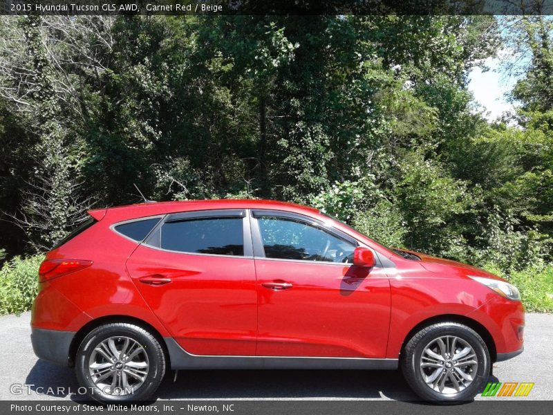 Garnet Red / Beige 2015 Hyundai Tucson GLS AWD