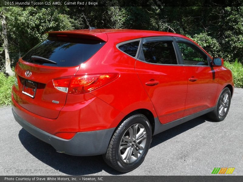 Garnet Red / Beige 2015 Hyundai Tucson GLS AWD