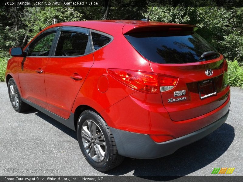 Garnet Red / Beige 2015 Hyundai Tucson GLS AWD