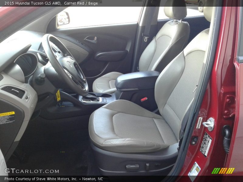 Garnet Red / Beige 2015 Hyundai Tucson GLS AWD