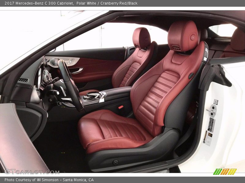 Polar White / Cranberry Red/Black 2017 Mercedes-Benz C 300 Cabriolet