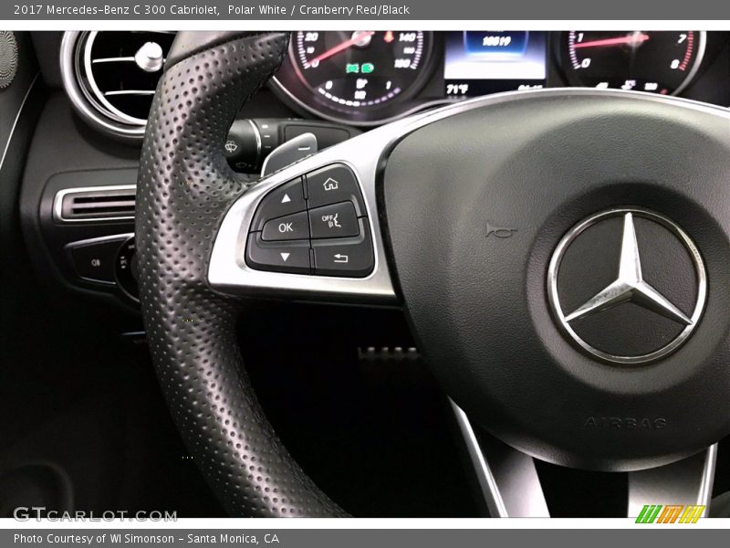 Polar White / Cranberry Red/Black 2017 Mercedes-Benz C 300 Cabriolet