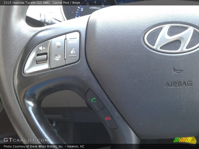 Garnet Red / Beige 2015 Hyundai Tucson GLS AWD