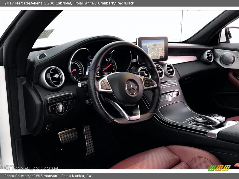 Polar White / Cranberry Red/Black 2017 Mercedes-Benz C 300 Cabriolet