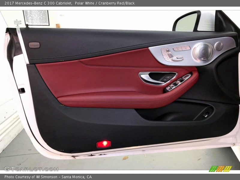 Polar White / Cranberry Red/Black 2017 Mercedes-Benz C 300 Cabriolet