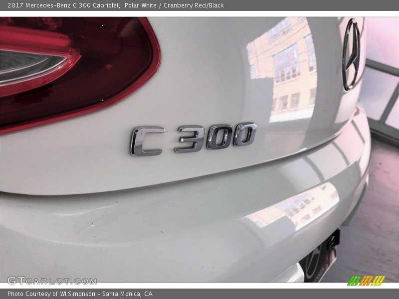 Polar White / Cranberry Red/Black 2017 Mercedes-Benz C 300 Cabriolet