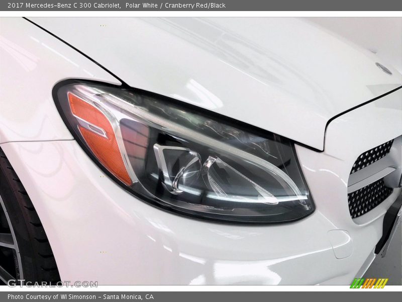 Polar White / Cranberry Red/Black 2017 Mercedes-Benz C 300 Cabriolet