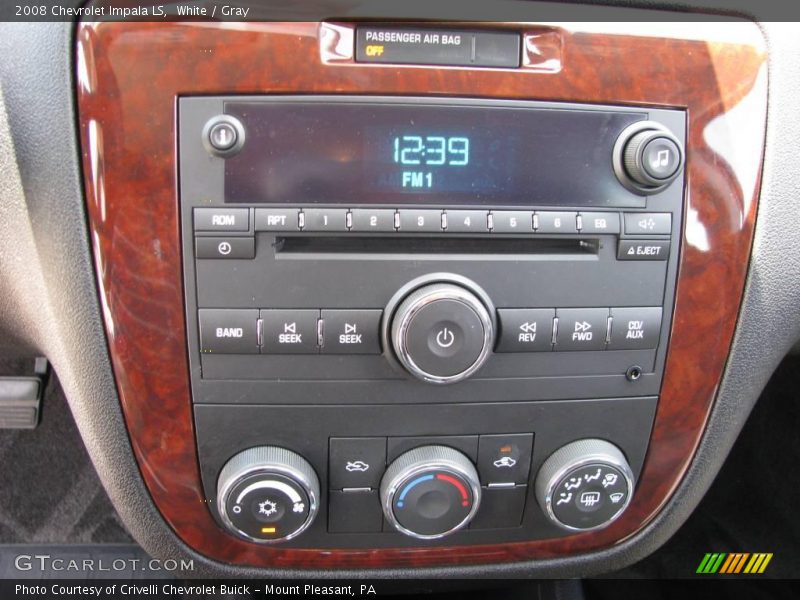 White / Gray 2008 Chevrolet Impala LS