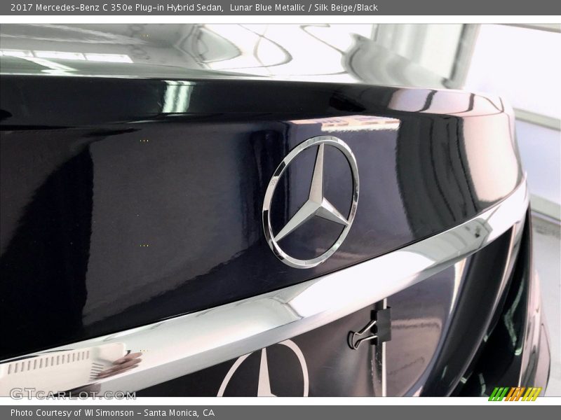 Lunar Blue Metallic / Silk Beige/Black 2017 Mercedes-Benz C 350e Plug-in Hybrid Sedan