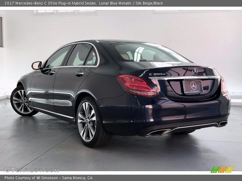 Lunar Blue Metallic / Silk Beige/Black 2017 Mercedes-Benz C 350e Plug-in Hybrid Sedan