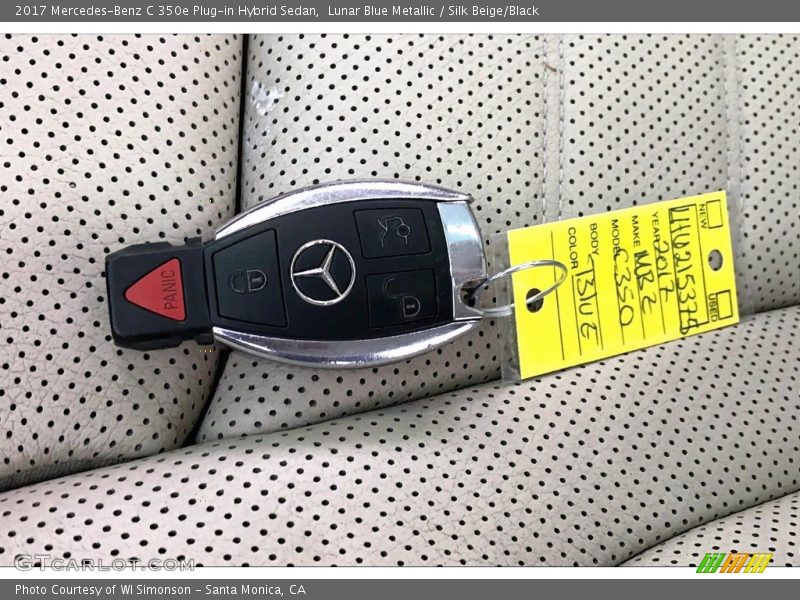 Lunar Blue Metallic / Silk Beige/Black 2017 Mercedes-Benz C 350e Plug-in Hybrid Sedan