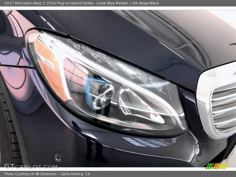 Lunar Blue Metallic / Silk Beige/Black 2017 Mercedes-Benz C 350e Plug-in Hybrid Sedan