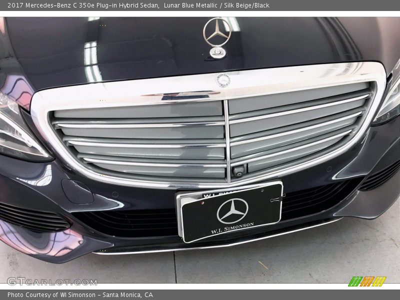 Lunar Blue Metallic / Silk Beige/Black 2017 Mercedes-Benz C 350e Plug-in Hybrid Sedan