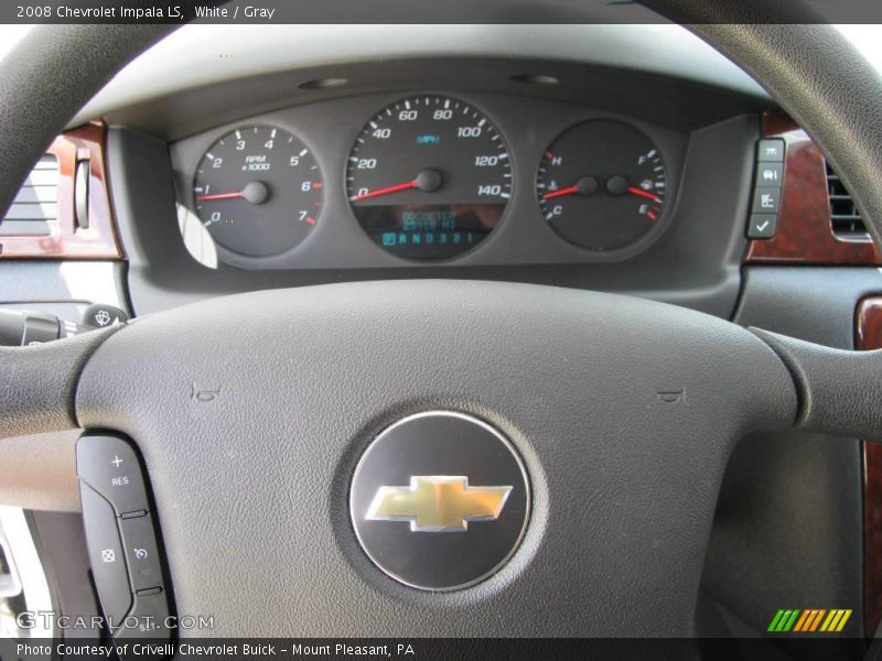 White / Gray 2008 Chevrolet Impala LS
