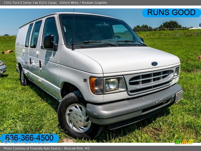 Oxford White / Medium Graphite 2001 Ford E Series Van E150 Cargo