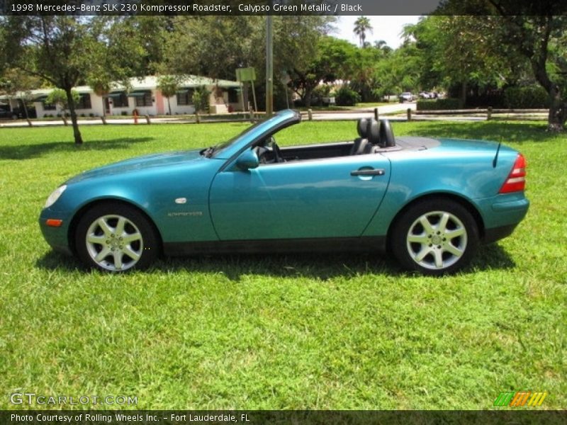 Calypso Green Metallic / Black 1998 Mercedes-Benz SLK 230 Kompressor Roadster
