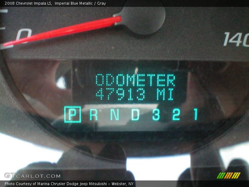 Imperial Blue Metallic / Gray 2008 Chevrolet Impala LS