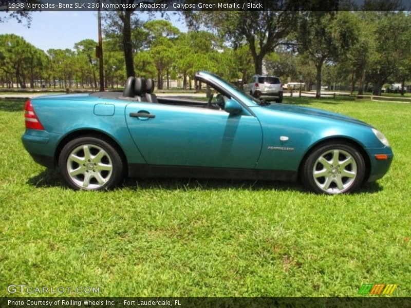 Calypso Green Metallic / Black 1998 Mercedes-Benz SLK 230 Kompressor Roadster