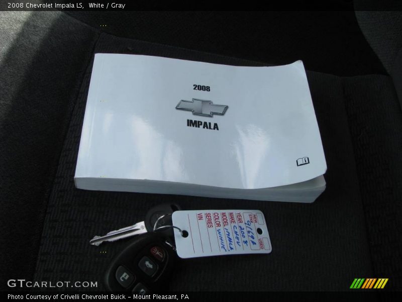 White / Gray 2008 Chevrolet Impala LS