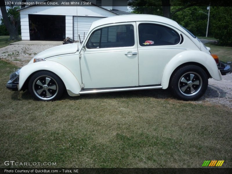 Atlas White / Slate 1974 Volkswagen Beetle Coupe