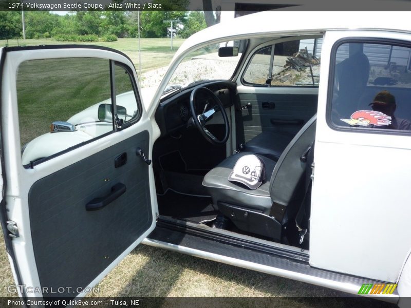 Atlas White / Slate 1974 Volkswagen Beetle Coupe