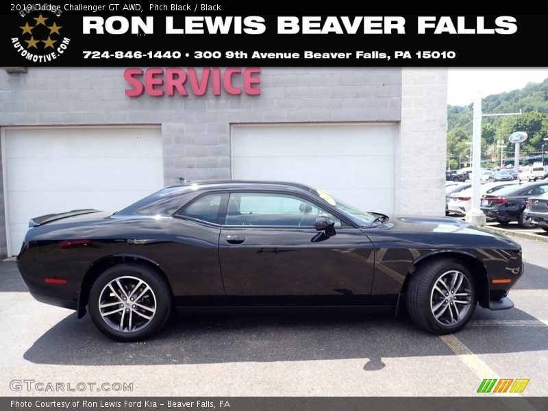 Pitch Black / Black 2019 Dodge Challenger GT AWD