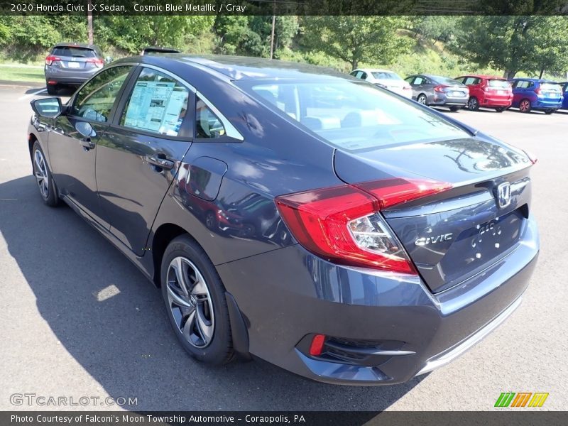 Cosmic Blue Metallic / Gray 2020 Honda Civic LX Sedan