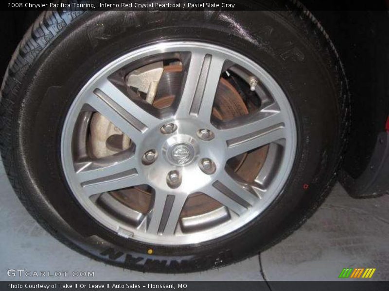 Inferno Red Crystal Pearlcoat / Pastel Slate Gray 2008 Chrysler Pacifica Touring