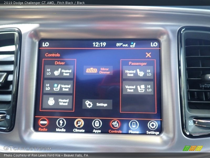 Pitch Black / Black 2019 Dodge Challenger GT AWD