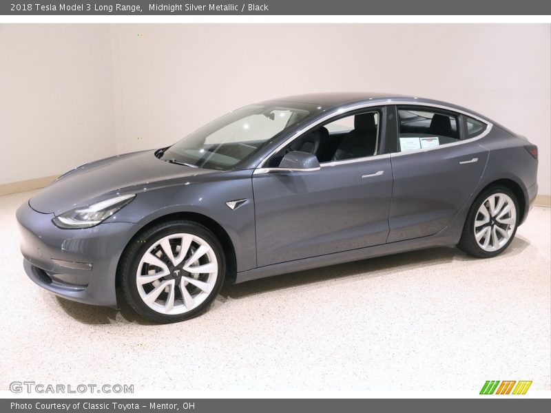 Midnight Silver Metallic / Black 2018 Tesla Model 3 Long Range