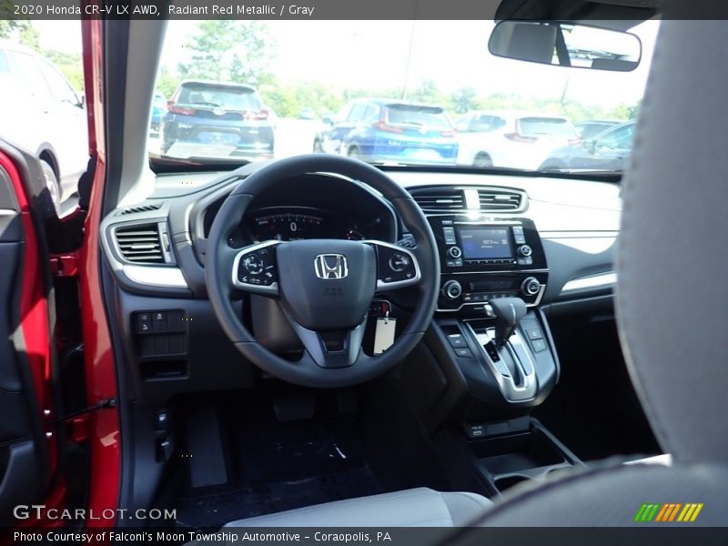 Radiant Red Metallic / Gray 2020 Honda CR-V LX AWD