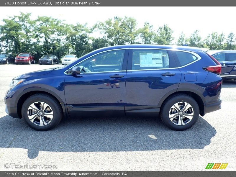Obsidian Blue Pearl / Gray 2020 Honda CR-V LX AWD
