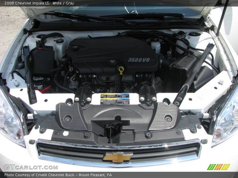 White / Gray 2008 Chevrolet Impala LS